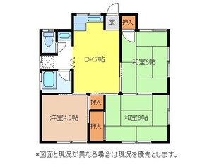 塚原住宅の物件間取画像